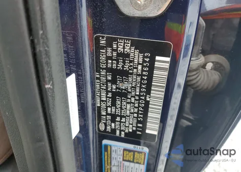 2019 Kia Sorento Lx z USA, uszkodzony, nr VIN 5XYPGDA59KG486543